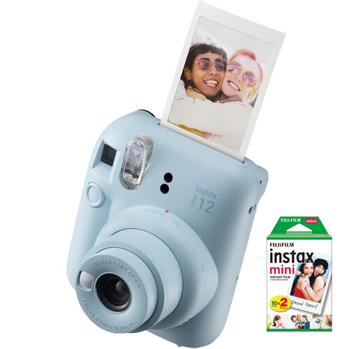 Fujifilm INSTAX MINI 12 Instant Film Camera (Pastel BLue) + duplo pakovanje papira - 1